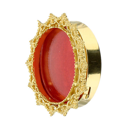 800 gilded silver reliquary golden frame 3.2 cm 2