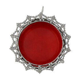 Reliquary case in 800 silver with frame diameter 3.2 cm