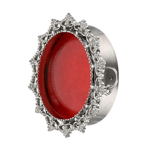 Reliquary case in 800 silver with frame diameter 3.2 cm 2