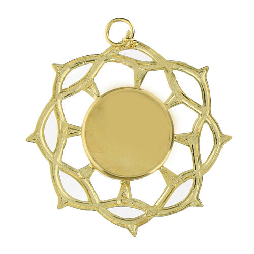 Reliquary with crown of thorns frame, gold plated 800 silver 4