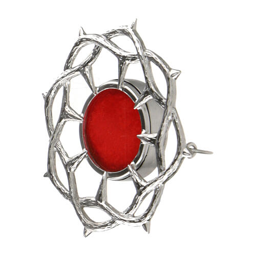 Reliquiario argento 800 corona di spine diam. 2 cm 2