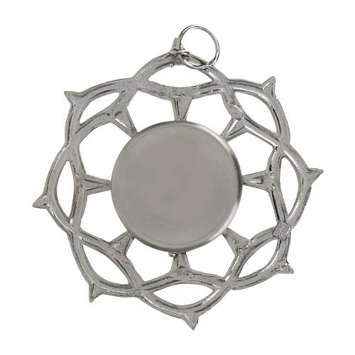 Reliquiario argento 800 corona di spine diam. 2 cm 4