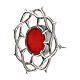 Reliquiario argento 800 corona di spine diam. 2 cm s2