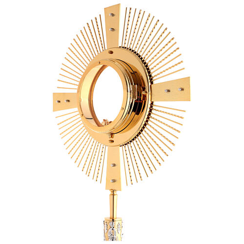 Monstrance for host magna with red stones, 33 in 11