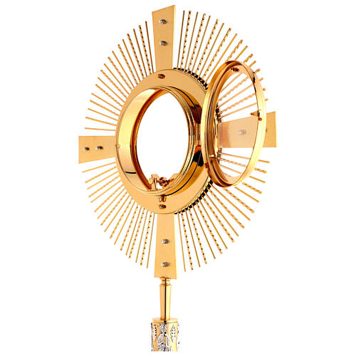 Monstrance for host magna with red stones, 33 in 12