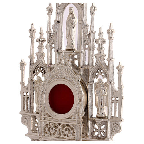 Gothic Brass Reliquary Silver Plated 40 cm Statuettes 4