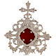 Reliquary with arabesque rays and cross, silver-plated brass, 12 in s2