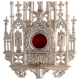 Neo-Gothic silver-plated brass reliquary, h 22 in