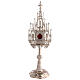 Neo-Gothic silver-plated brass reliquary, h 22 in s1