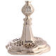 Reliquiario ottone argentato stile neogotico h 57 cm s4