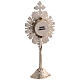 Reliquary adorned with stylised flowers, 8 in, silver finish s4