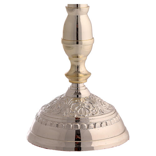 Reliquary perforated interlaced silver-plated brass frame, height 28 cm 4