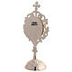 Relicario gusto clásico latón plateado piedras h 18 cm s4