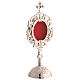 Reliquary Classic Style Silver-Plated Brass with Stones, h 18 cm s3
