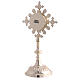 Silver-plated brass reliquary with shells colored stones, h 25 cm s4