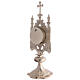 Reliquary Silver-plated brass Gothic with round case, h 38 cm s7