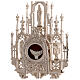 Silver-plated Neo-Gothic monstrance for 1.2-inch hosts, brass, h 16 in s2
