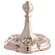 Silver-plated Neo-Gothic monstrance for 1.2-inch hosts, brass, h 16 in s6