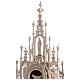 Ostensorio argentato neogotico ostie 3 cm ottone h 40 cm s4