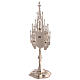 Brass Silver-plated Neogothic Monstrance for 3 cm Hosts, H 40 cm s7