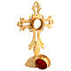 Perforated Cross Reliquary in Gold-Plated Brass, Height 17 cm s4