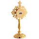 Ornate reliquary with gold-plated brass sunburst, H 8 in s5