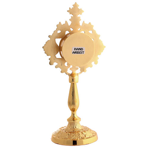 Relicário decorado raios latão dourado h 21 cm 5