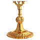 Gold-plated brass reliquary with abstract decorations, h 10 in s4
