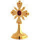 Golden Brass Radiant Cross Reliquary, H 22 cm s3