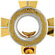 Gold-plated brass cross-shaped monstrance, 16-inch tall s3