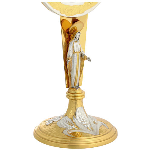 Ostensorio h 40 cm ottone dorato forma di croce 7