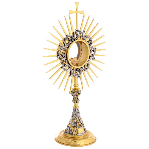 Ostensorio immagine pozzo 45 cm ottone dorato 5