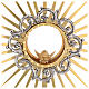Monstrance with well scene 45 cm in gold-plated brass s2