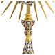 Monstrance with well scene 45 cm in gold-plated brass s3