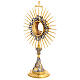 Monstrance with well scene 45 cm in gold-plated brass s8