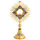 Ostensorio spighe grano, angeli e croce santa 45 cm s1