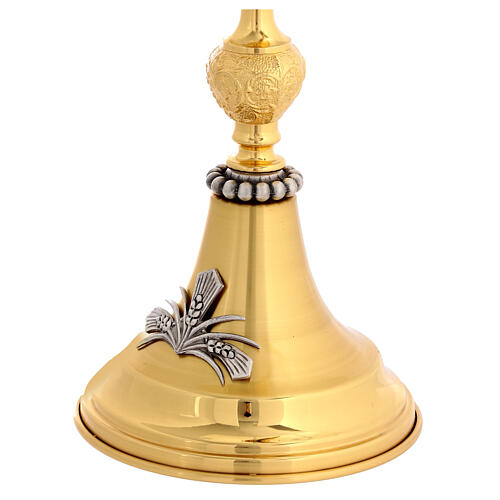 Monstrance with Wheat Ears, Angels, and Holy Cross 45 cm 7