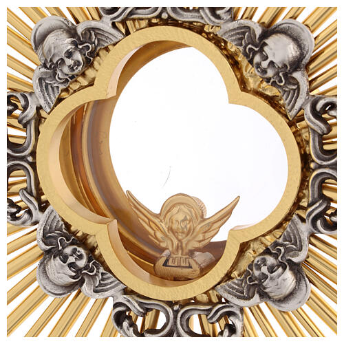 Monstrance with Wheat Ears, Angels, and Holy Cross 45 cm 10