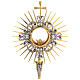 Last Supper and angels monstrance, 20 in, gold plated brass s2