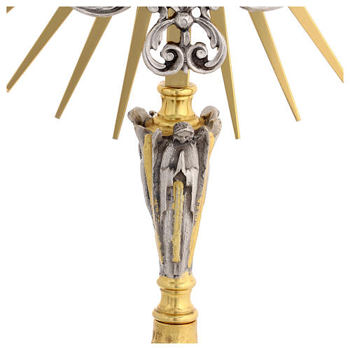 Ostensorio ultima cena ed angeli 50 cm ottone dorato 4
