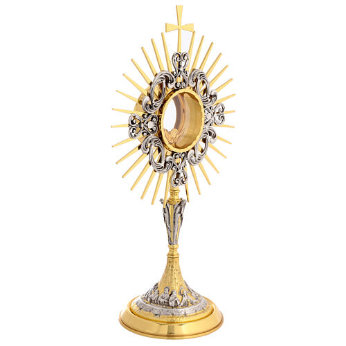 Ostensorio ultima cena ed angeli 50 cm ottone dorato 9