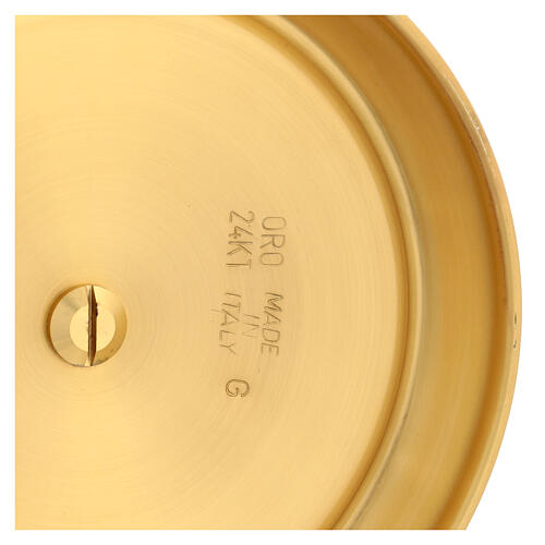 Ostensório Última Ceia e anjos 50 cm em latão dourado 14