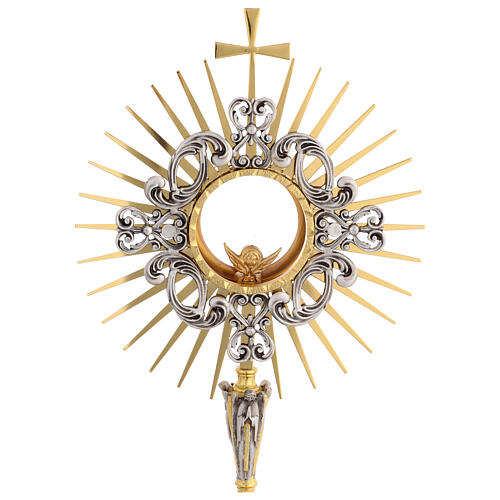 Monstrance Last Supper and Angels 50 cm Golden Brass 2