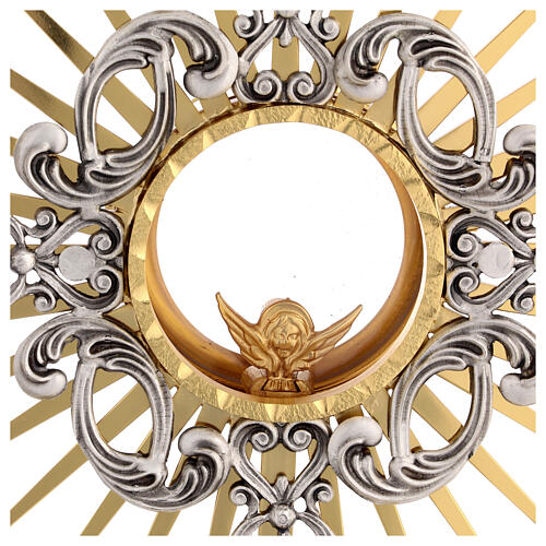 Monstrance Last Supper and Angels 50 cm Golden Brass 3