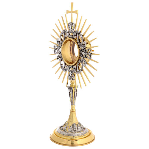 Monstrance Last Supper and Angels 50 cm Golden Brass 5
