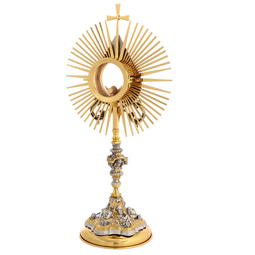 Monstrance with Immaculate Heart of Mary, ears of wheat and Holy Spirit dove, 20 in 14