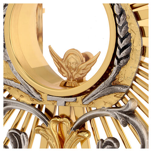 Monstrance with Immaculate Heart of Mary, ears of wheat and Holy Spirit dove, 20 in 16