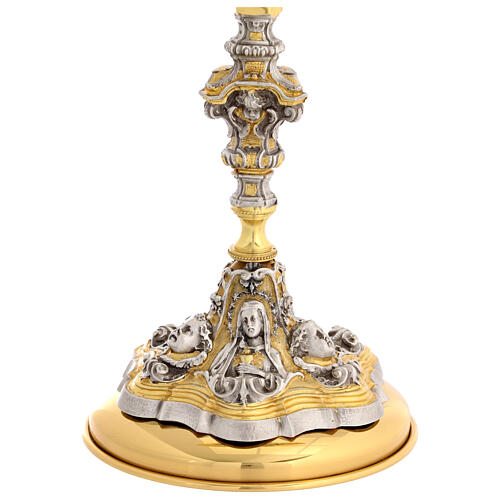 Ostensorio Madonna Sacro Cuore spighe e colomba spirito santo 50 cm 3