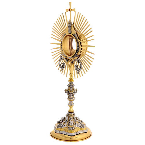Ostensorio Madonna Sacro Cuore spighe e colomba spirito santo 50 cm 10