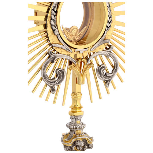 Ostensorio Madonna Sacro Cuore spighe e colomba spirito santo 50 cm 11